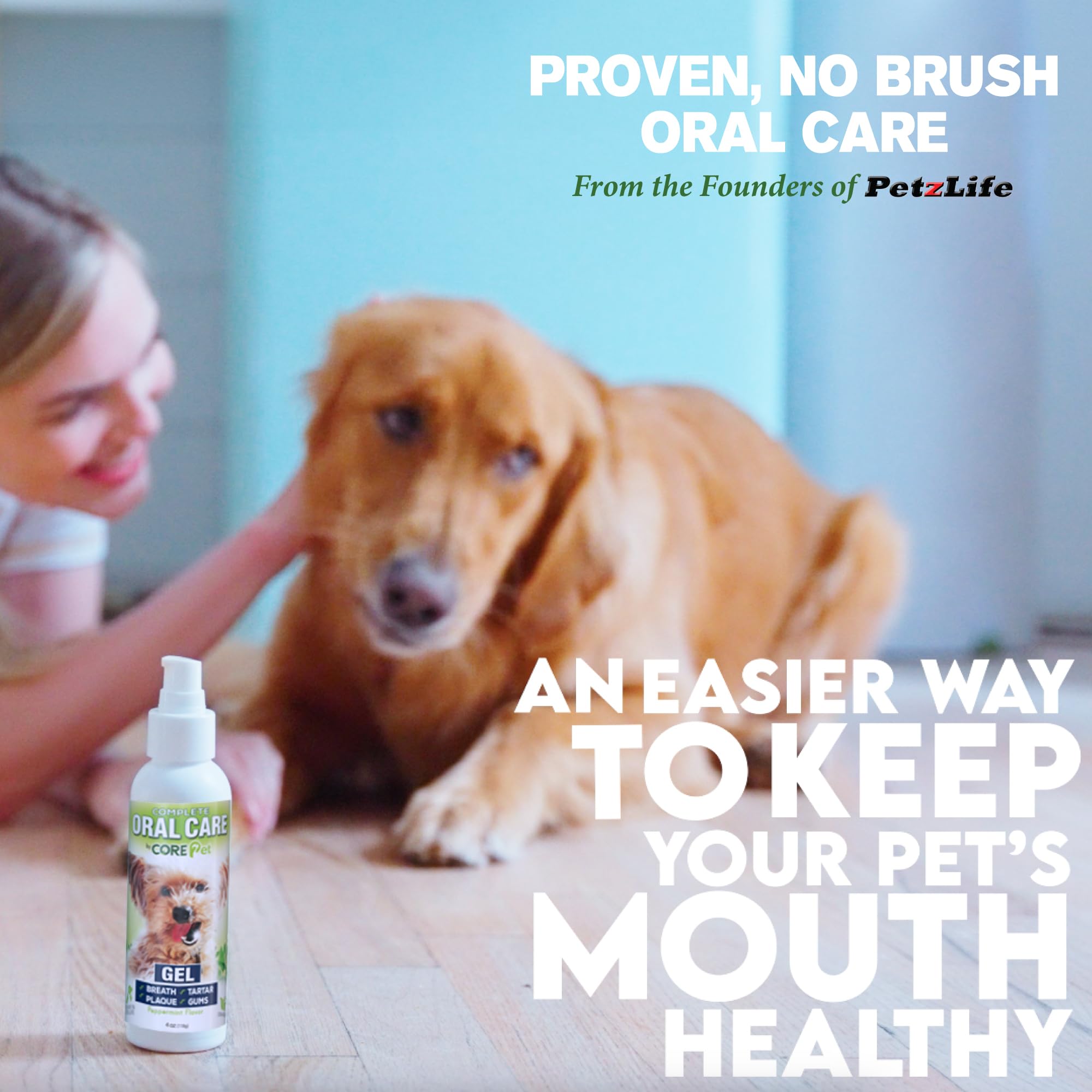 CORE Pet Textura gel traslucido, aplicación suave para la boca