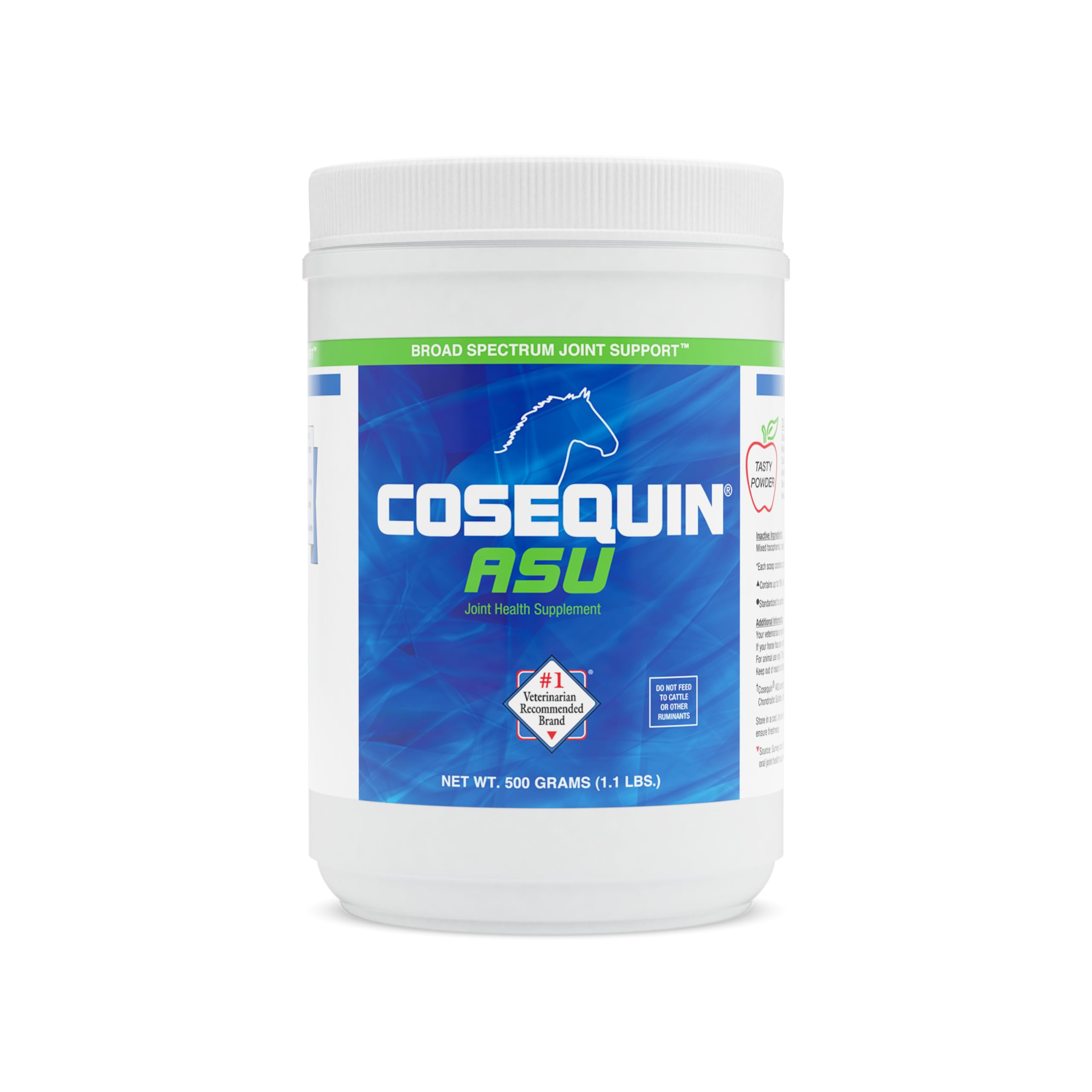 Cosequin ASU polvo envase 500 g: apoyo a la movilidad del caballo durante entrenamiento.