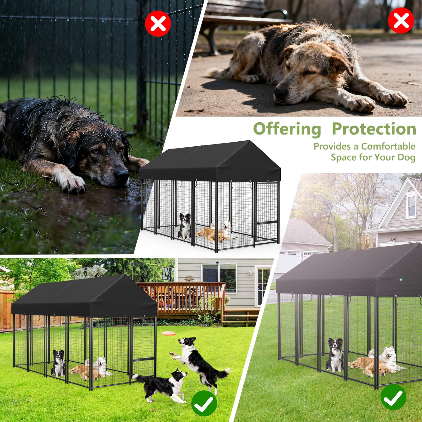 COSHNIBI cubierta-techo-kennel-bolsillo-oculto para organización