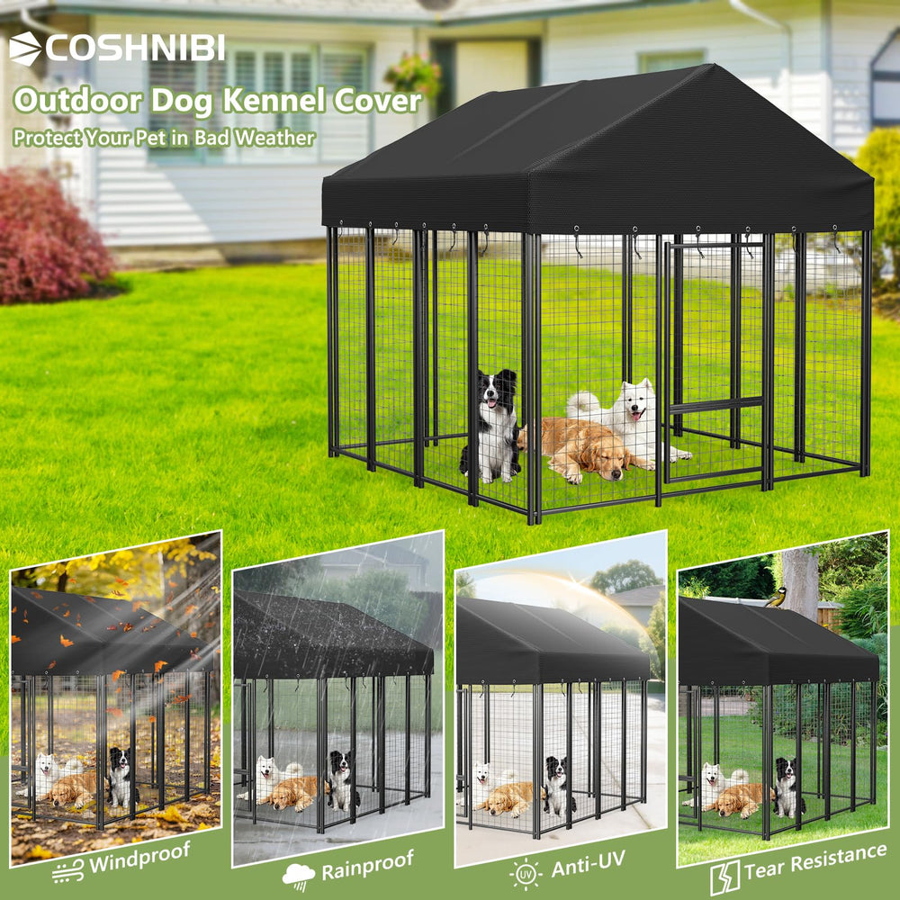 COSHNIBI cubierta-techo-kennel-dificulta-viento mantiene estable
