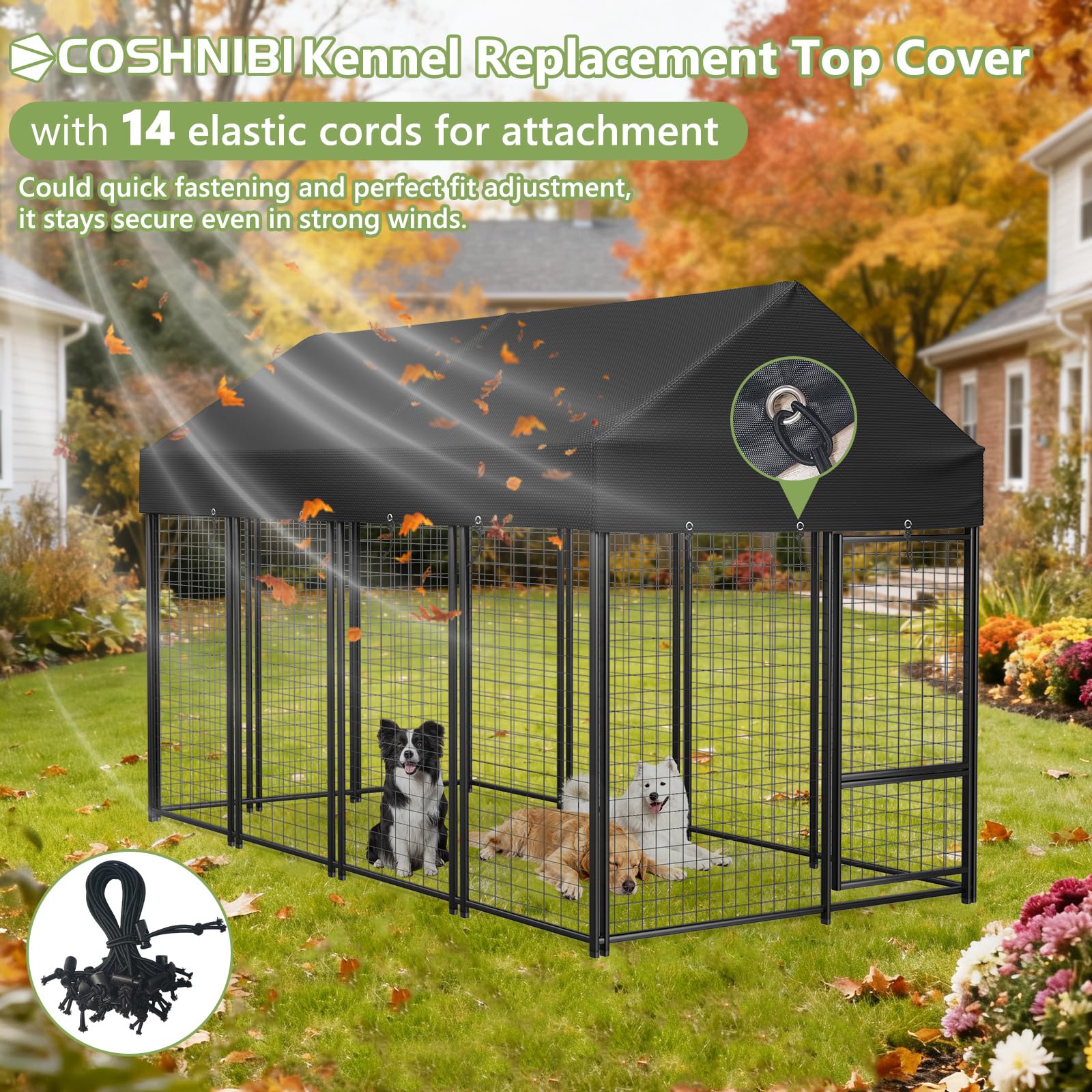 COSHNIBI cubierta-techo-kennel-uv resistente protege del sol