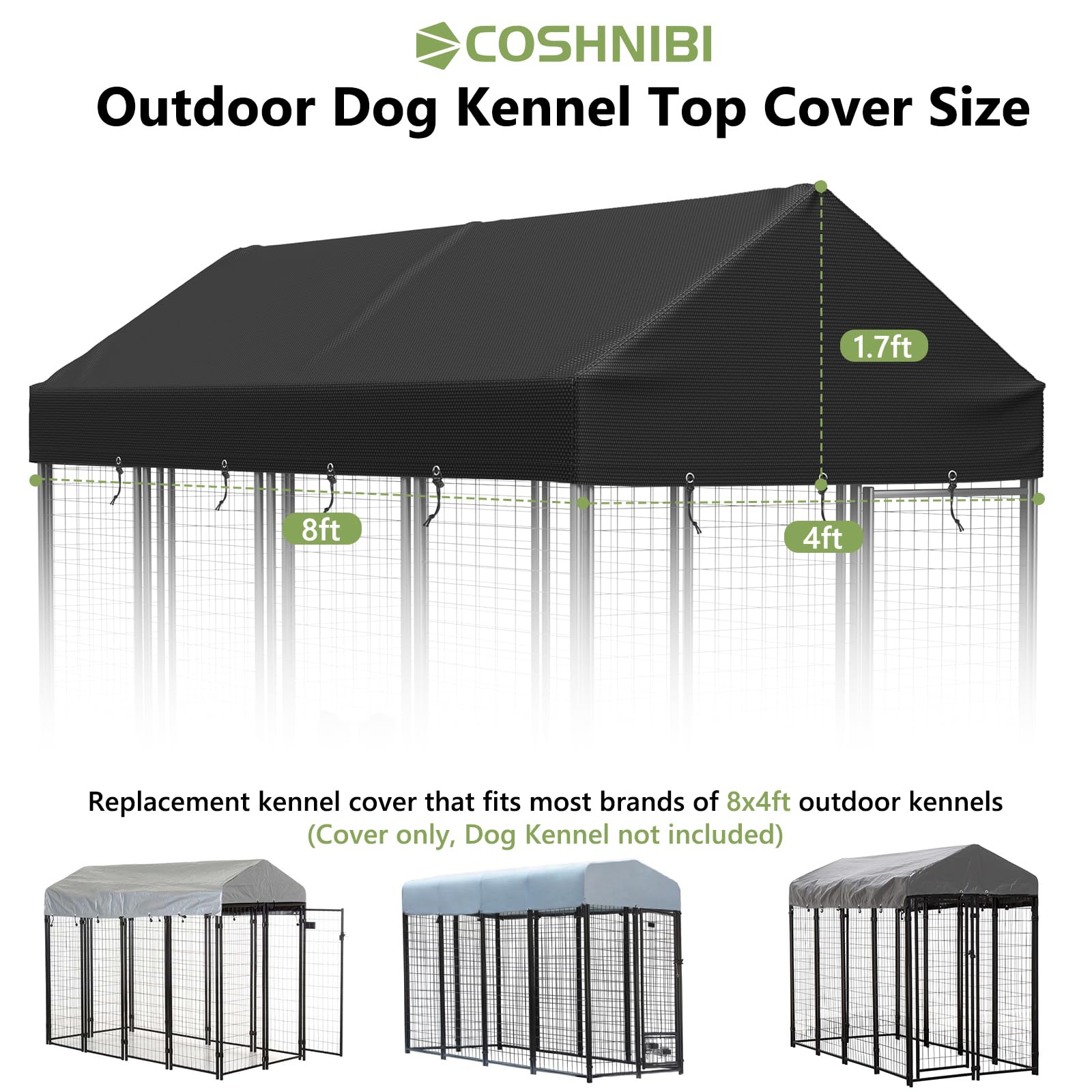 COSHNIBI cubierta-techo-kennel-doble-costuras para mayor durabilidad