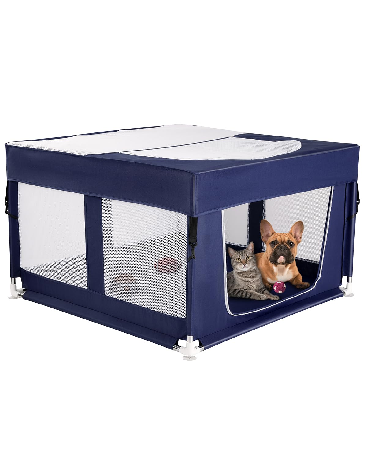 cosyumhy jaula para perritos, espacio interior amplio para juego seguro.