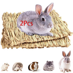 COTELEEC alfombra de hierba natural para conejo, ideal para descanso y masticación suave.