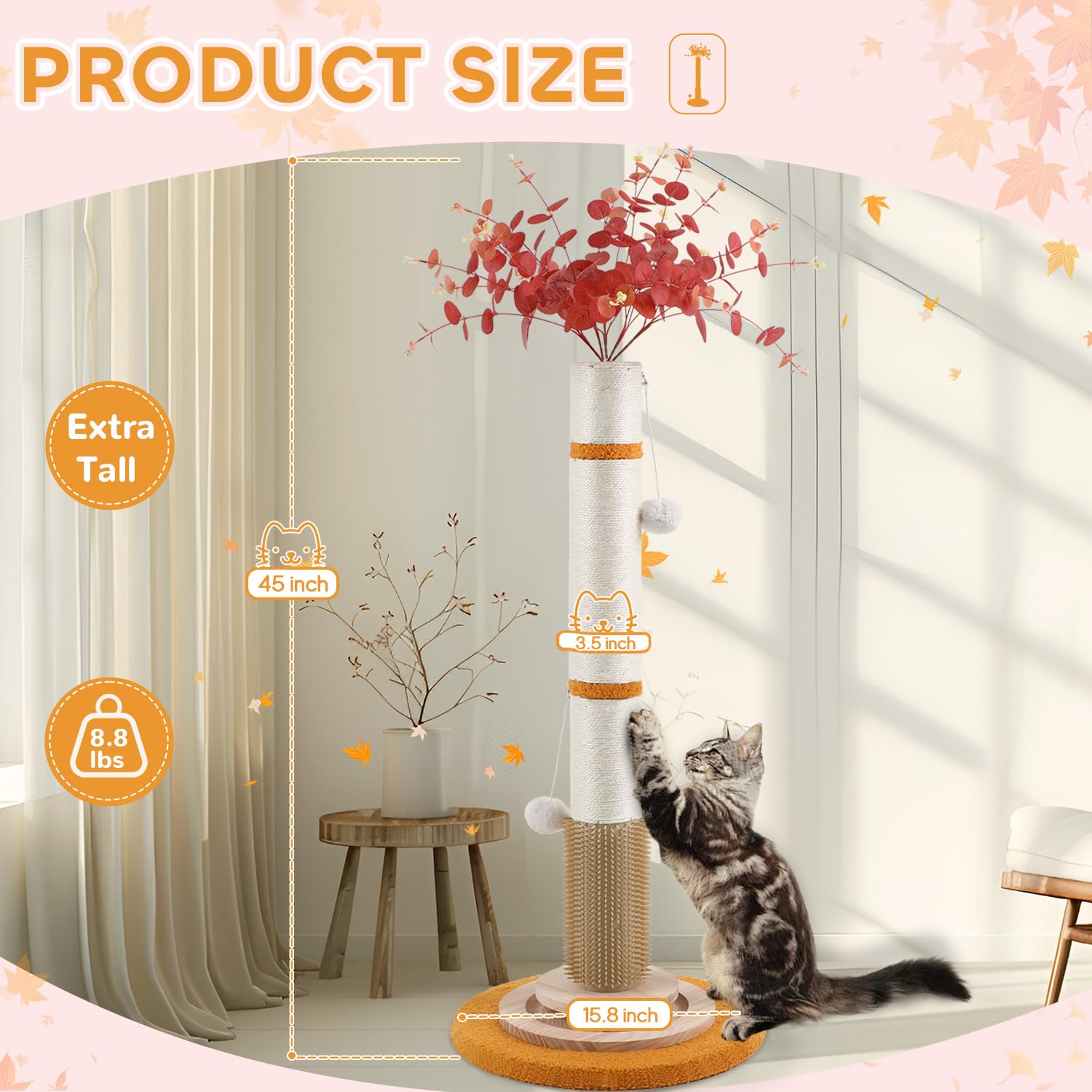 COUNER Base estable de tres capas para gatos grandes.