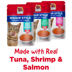 Country Kitchen Bisque para gatos, tubo de atún y langostino para variedad sabrosa