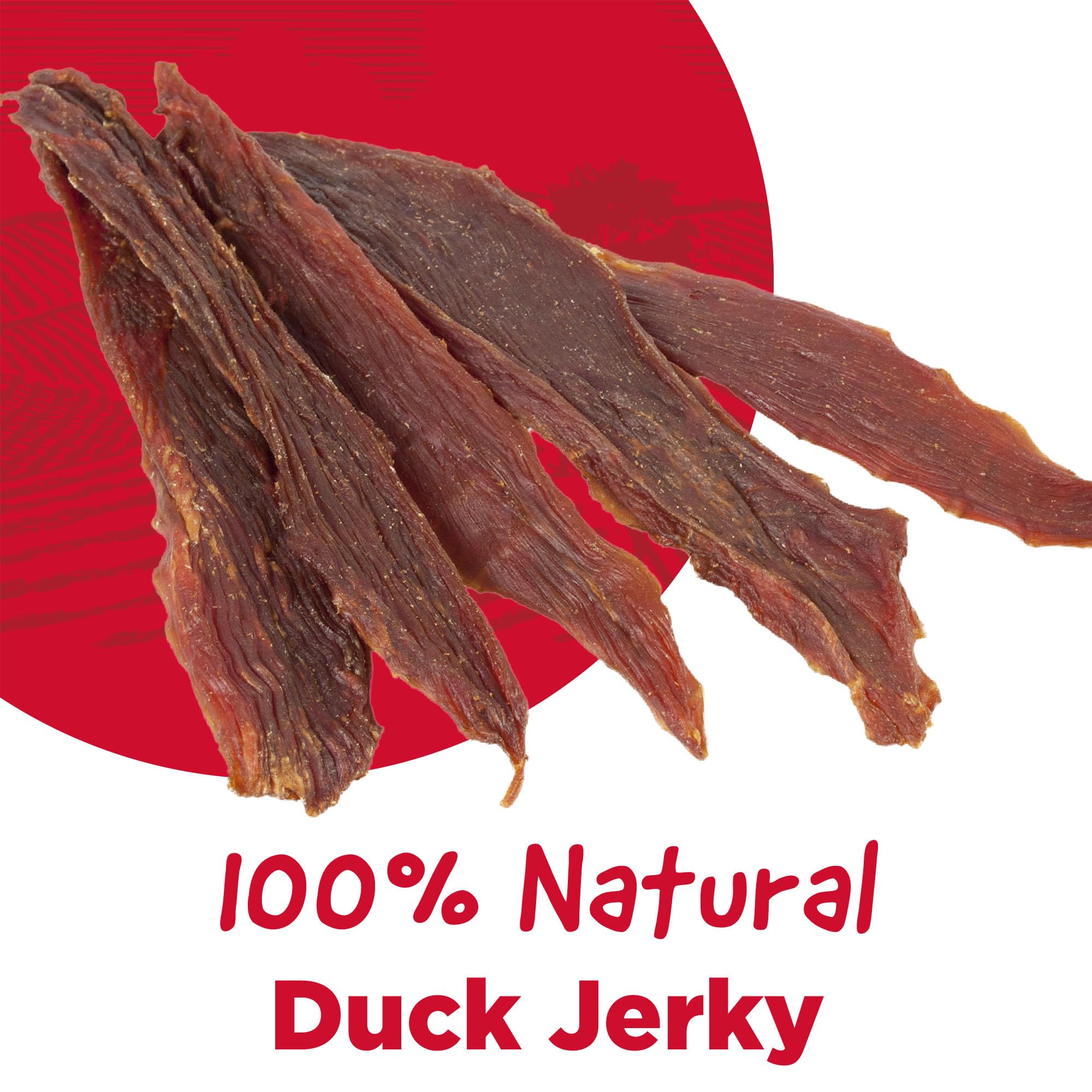 Country Kitchen Jerky de Pato Tenders en bolsa, snack práctico para llevar.