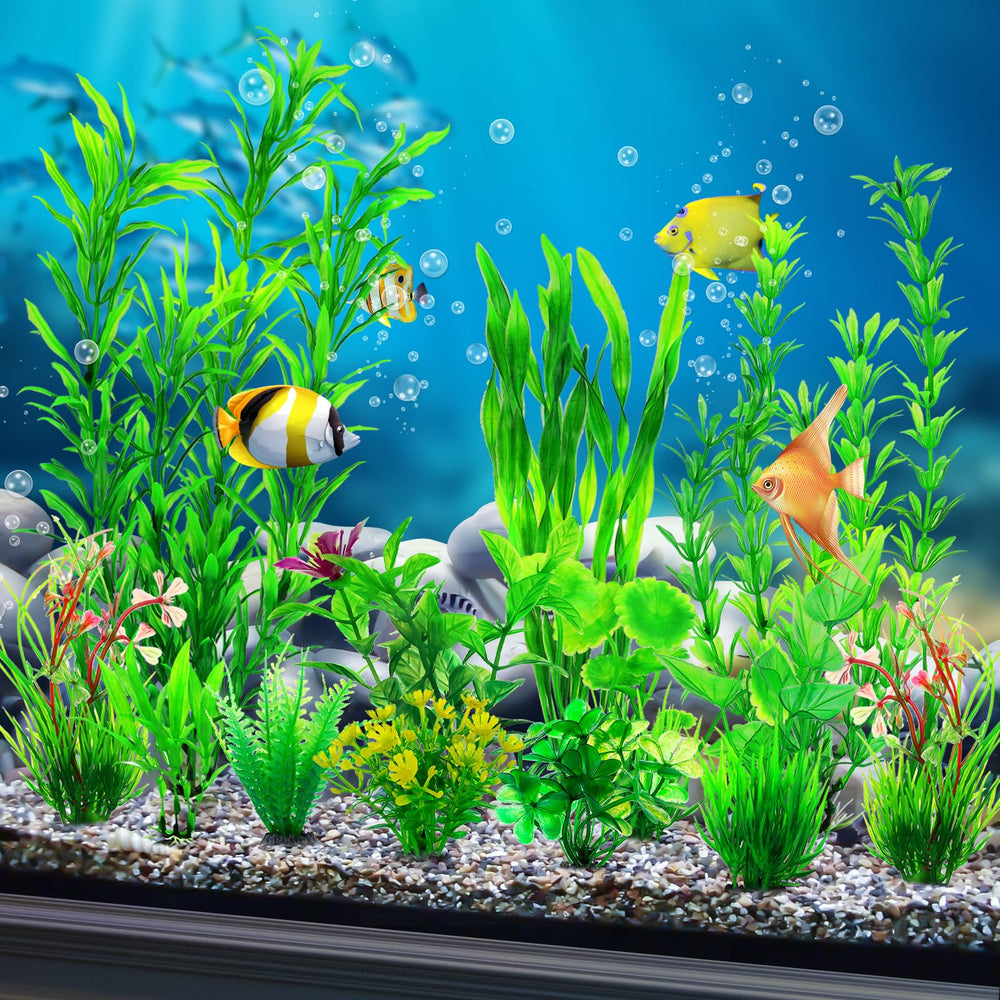 CousDUoBe decoraciones de plástico suave para acuario, duraderas y seguras