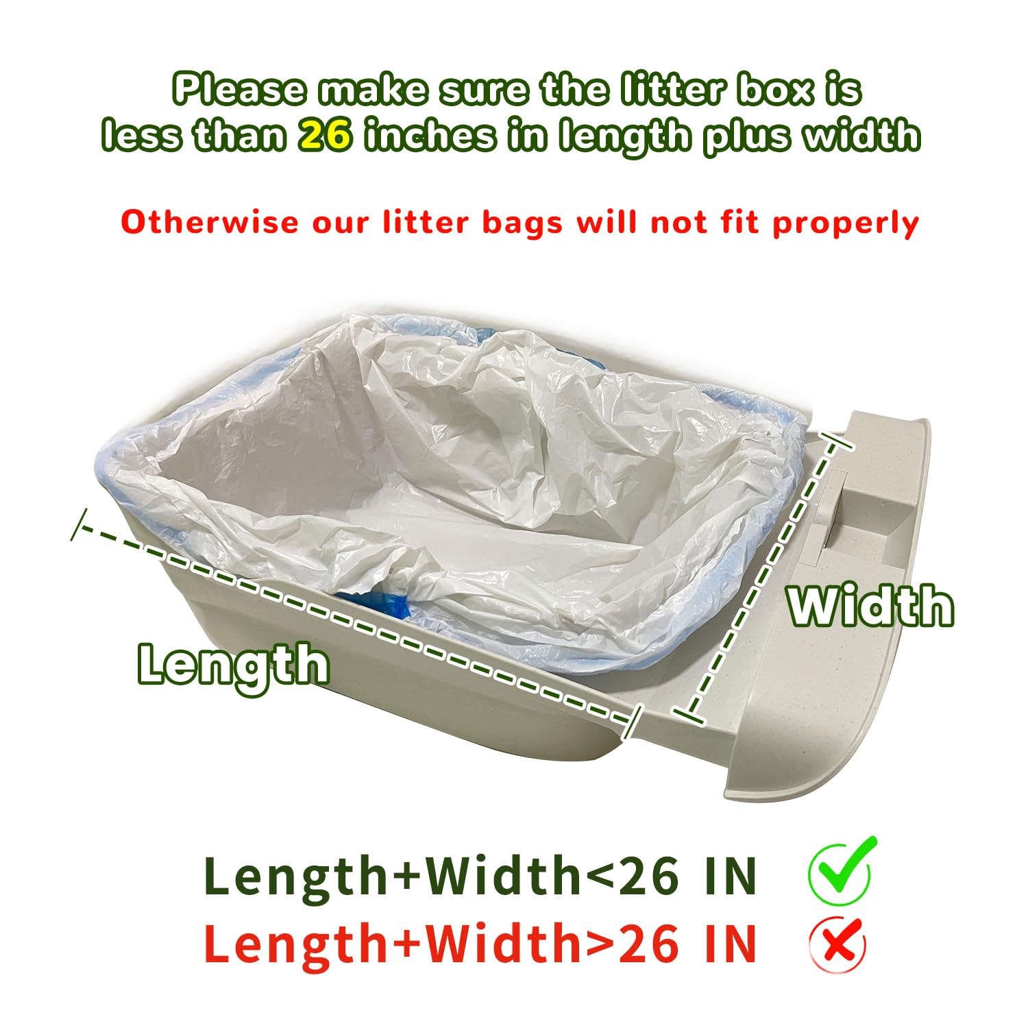 CoveCozy bolsa con cierre de cordón para litter, cierre rápido.