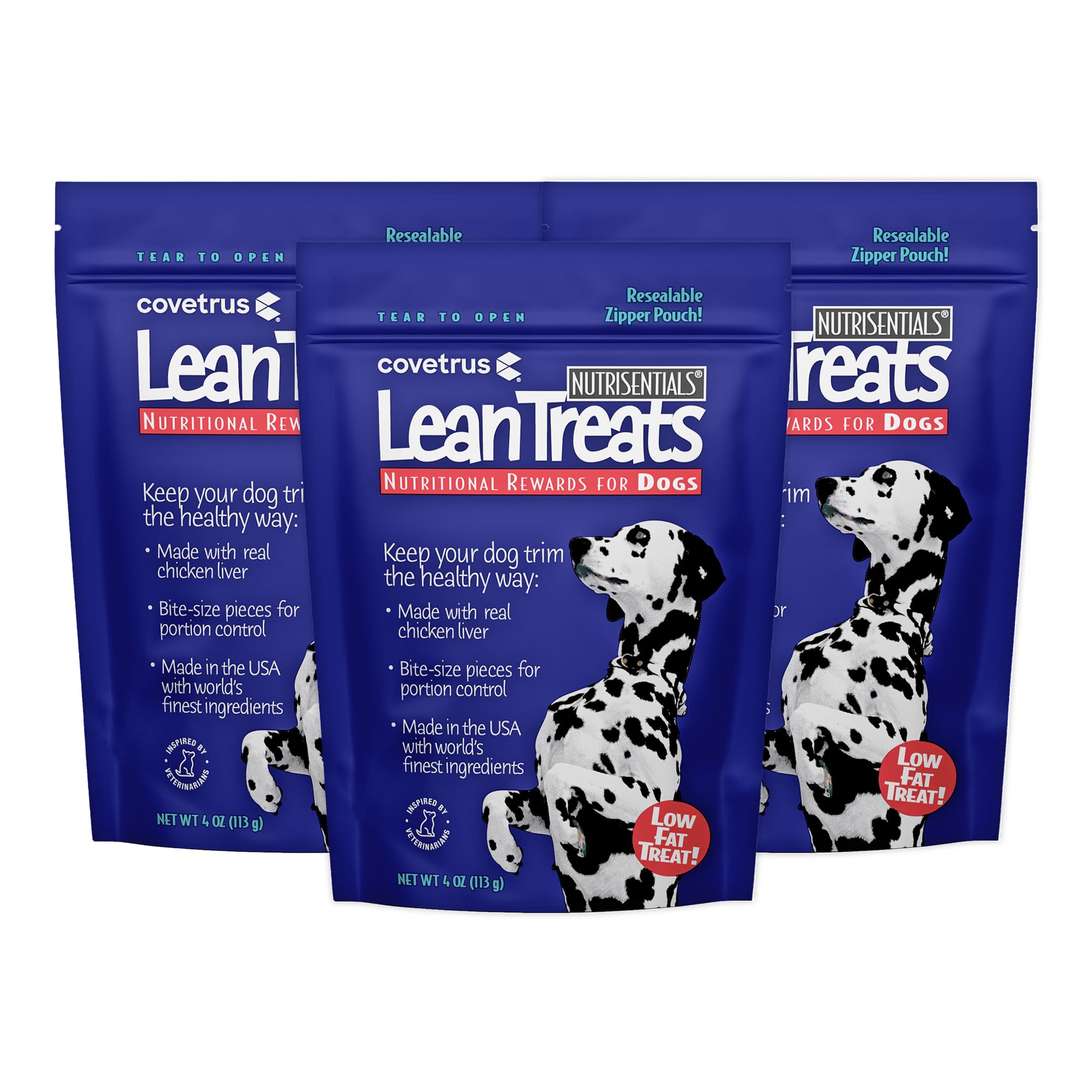 Covetrus Nutrisential Lean Treats: sabor a pollo y bajo aporte calórico para premiar.