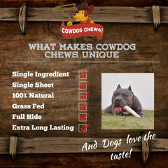 Cowdog Chews ganado pastura natural para perro saludable