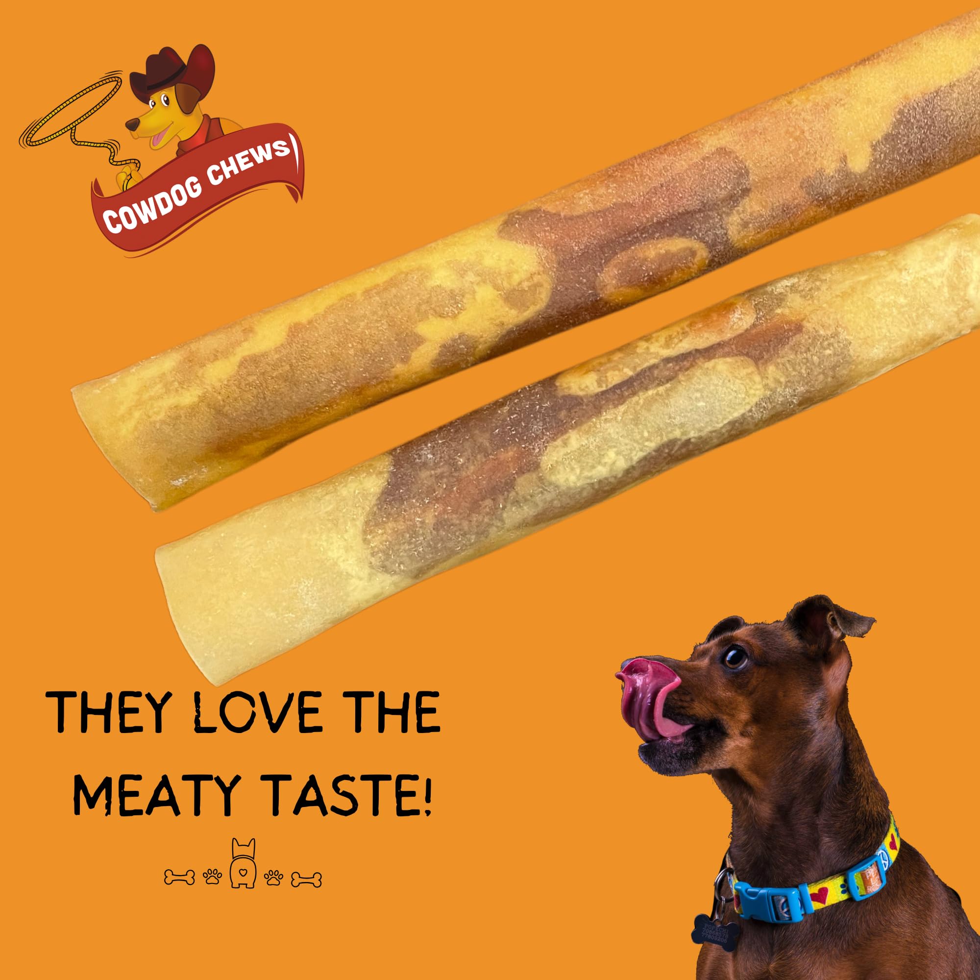 Cowdog Chews rollos de carne 7-8: ingredientes naturales para perros sanos.