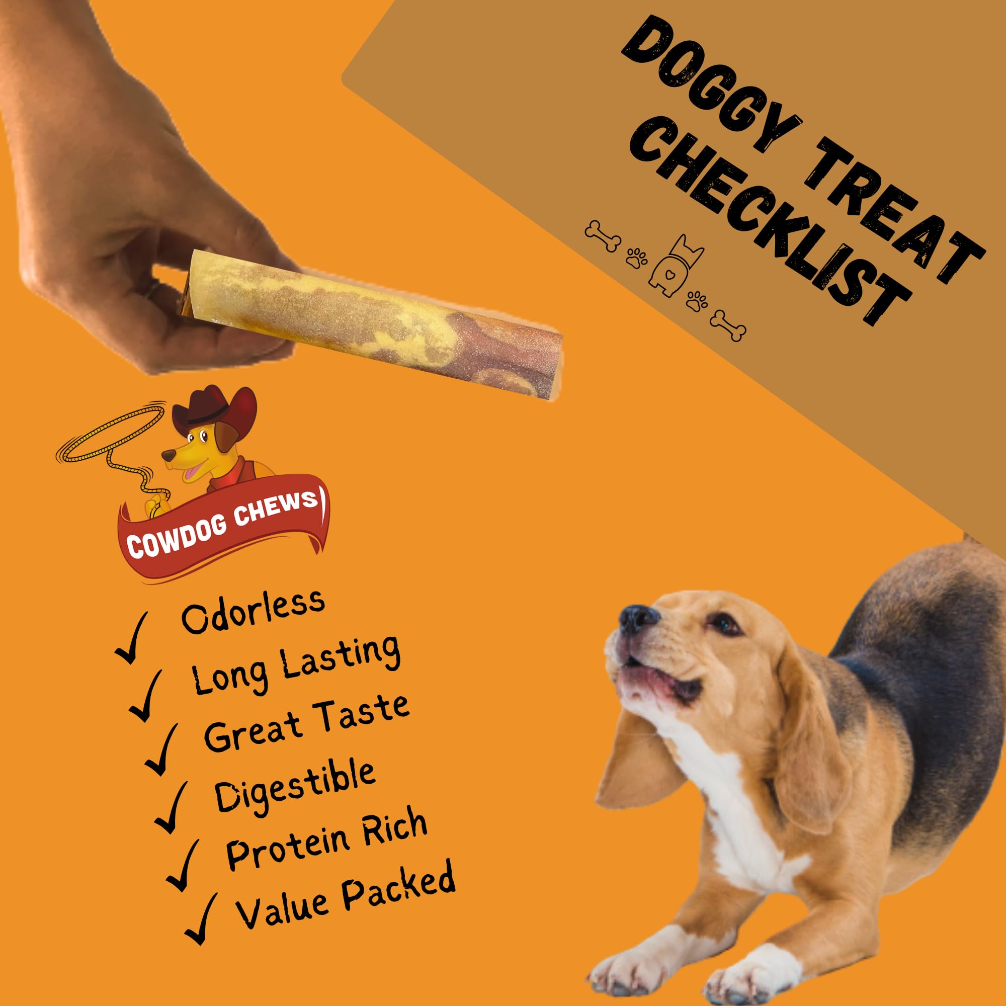 Cowdog Chews Rollos Gourmet: alto contenido proteico para perros activos