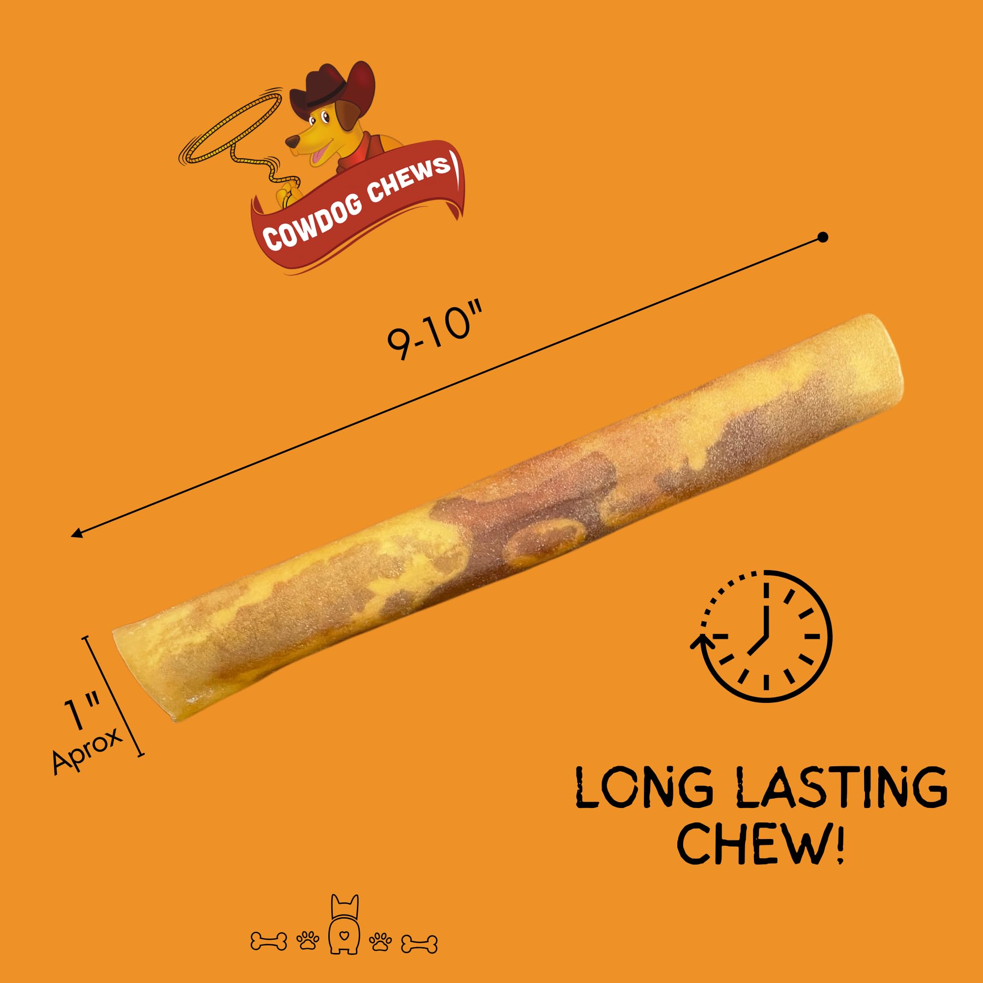 Cowdog Chews Rollos Gourmet: relleno de carne sabrosa para morder más tiempo