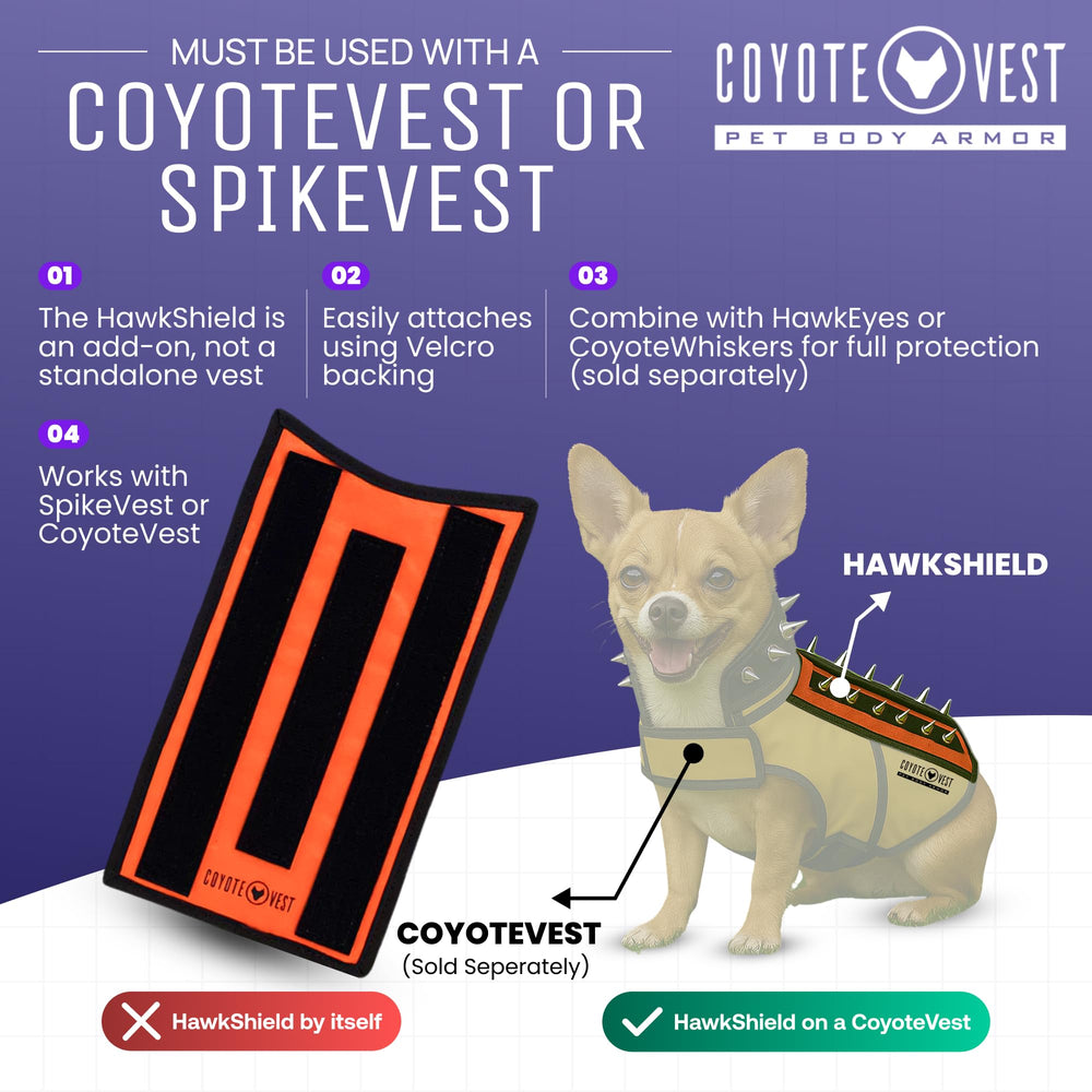 Diseño colorido y visible para combinar con CoyoteVest o SpikeVest.