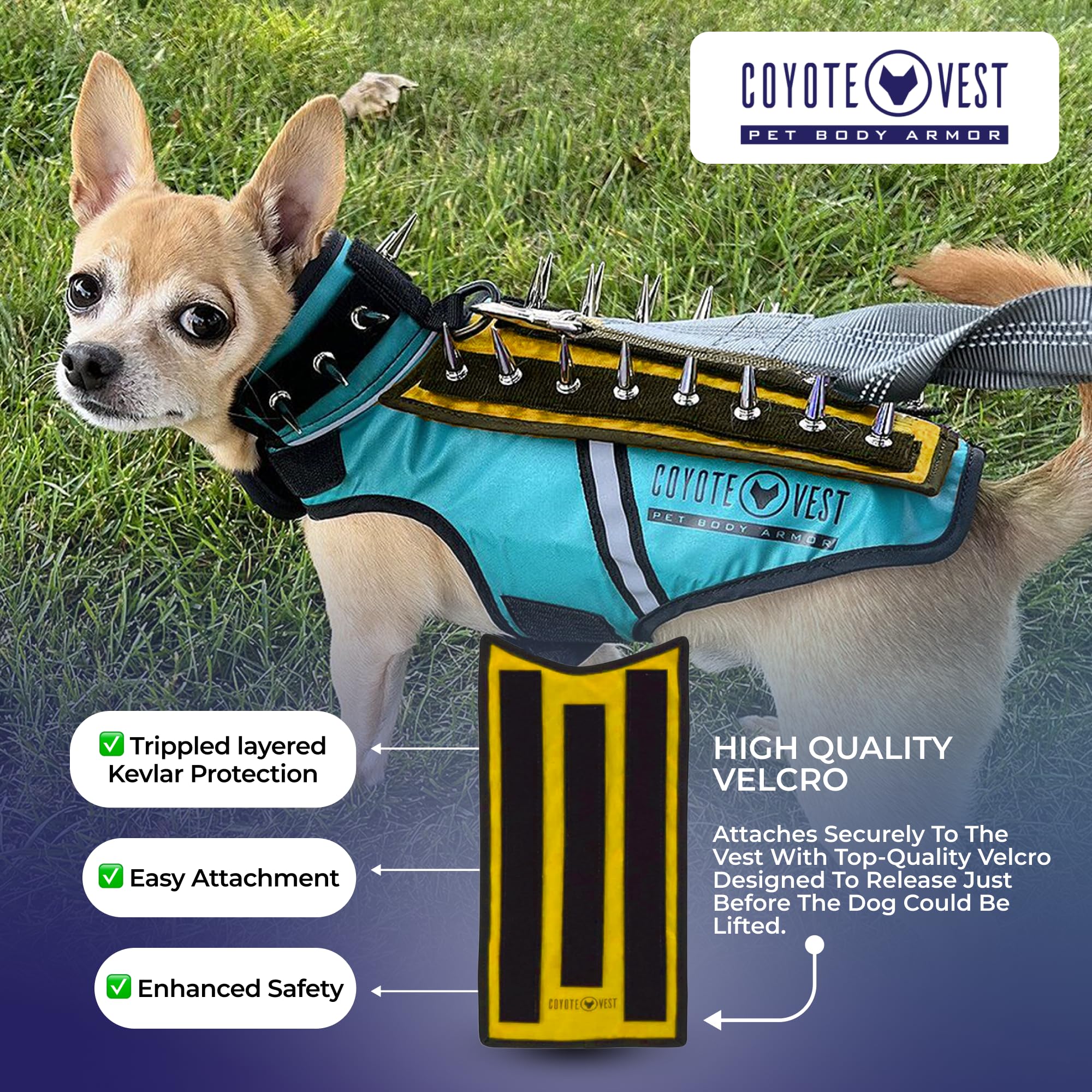CoyoteVest HawkShield material-resistente-kevlar: protege contra garras de aves de presa