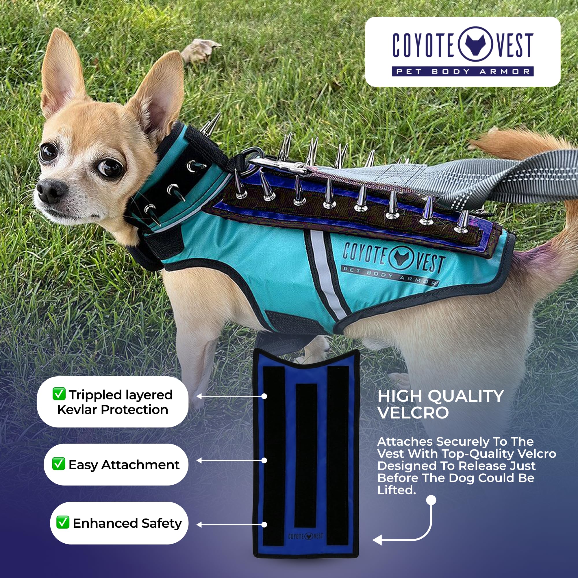 CoyoteVest HawkShield disponible en colores fluorescentes para mayor visibilidad.