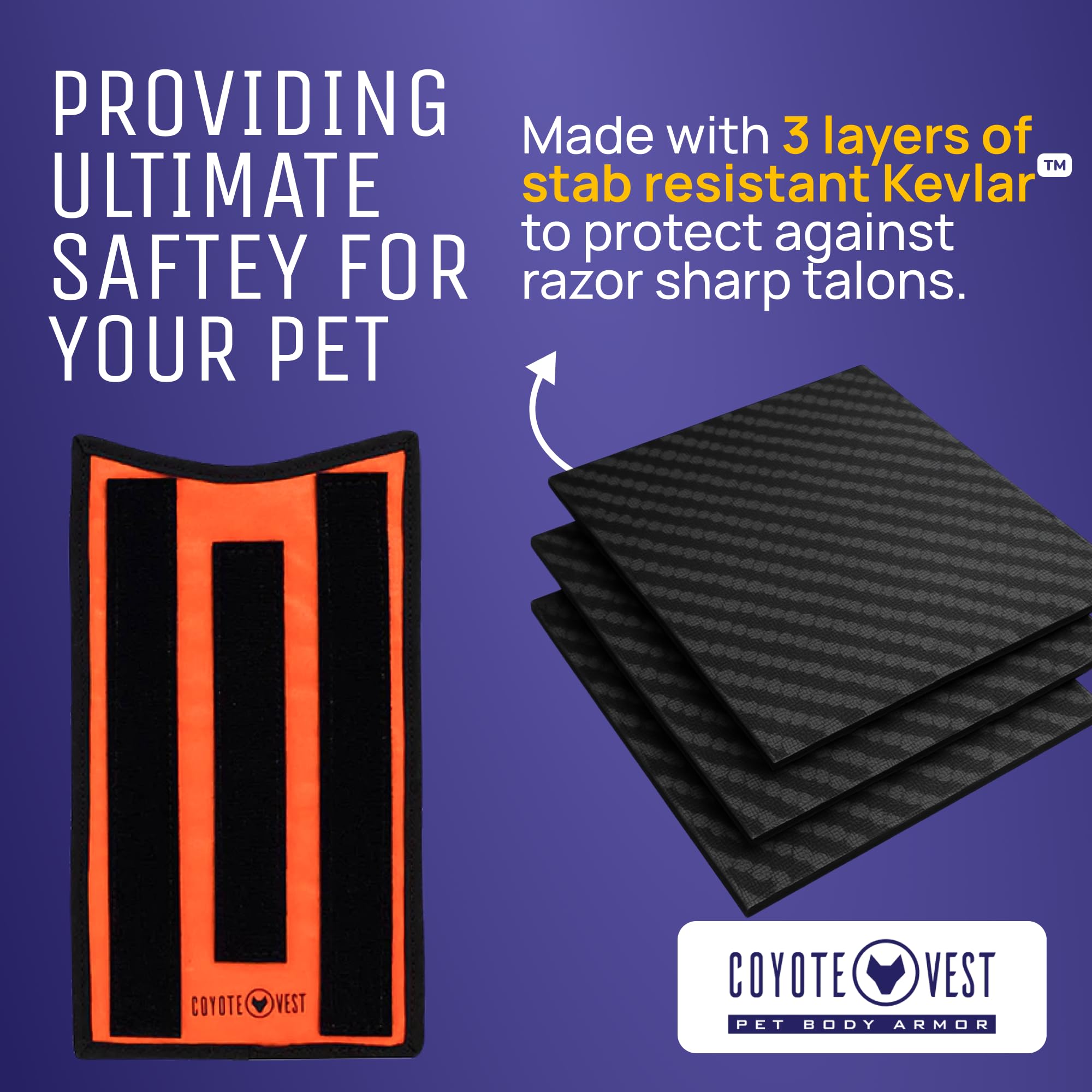 Compatible con CoyoteVest y SpikeVest para protección combinada.