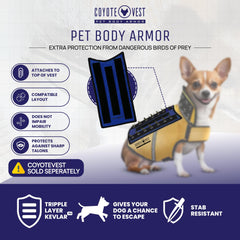 CoyoteVest HawkShield muestra capa de Kevlar para mayor resistencia.
