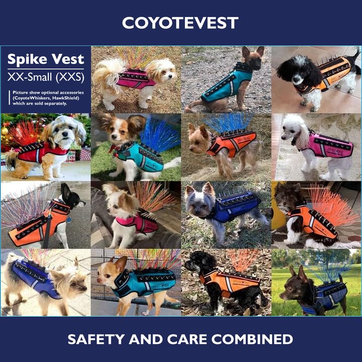 CoyoteVest SpikeVest diseño con espinas seguras para mayor protección.