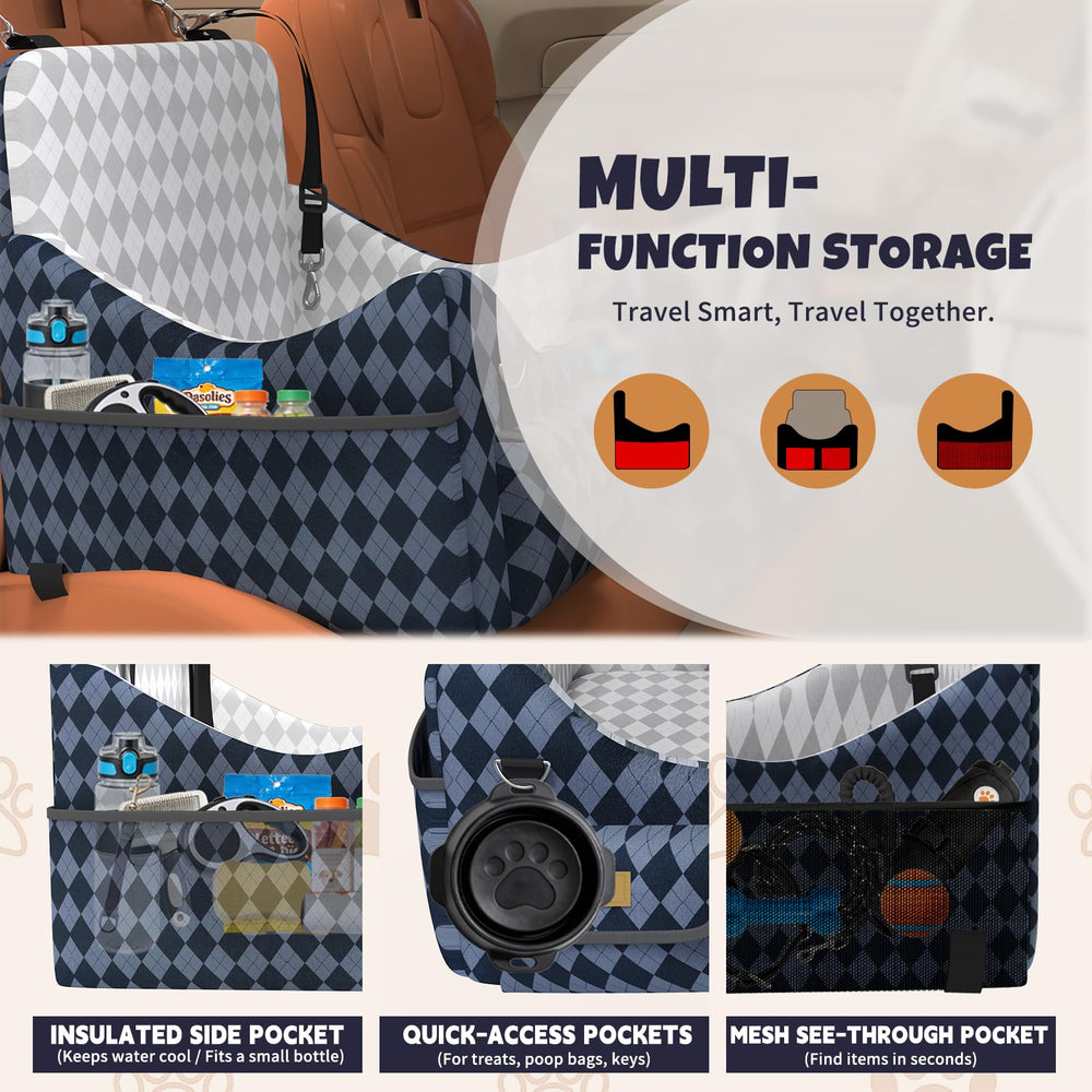 COZEER asiento con 4 bolsillos para premios y accesorios del perro