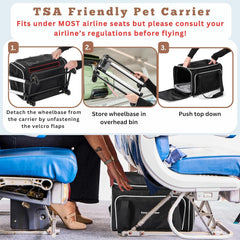 Cozy Cruiser techo expandible: más espacio para tu mascota durante el viaje.