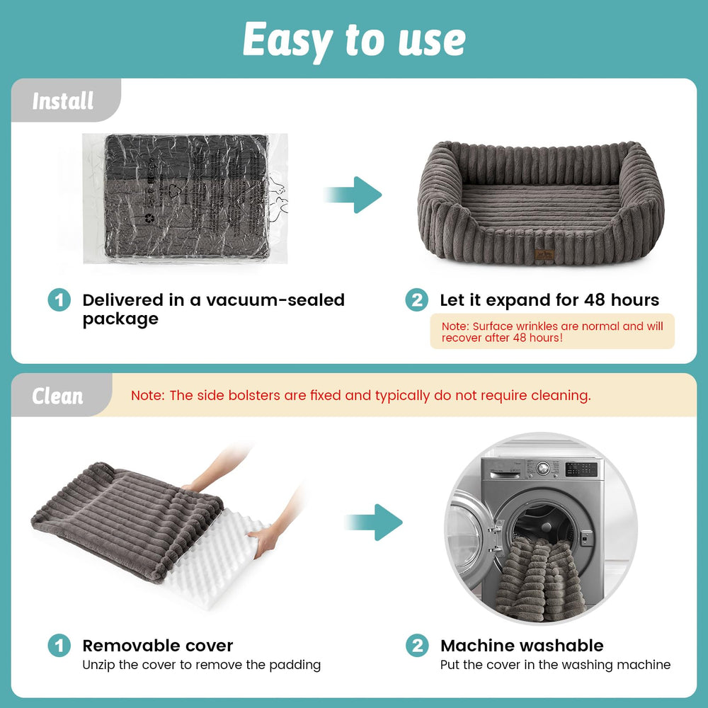 Cama ortopédica Cozy Kiss: uso-interiores-exteriores para casa o patio.