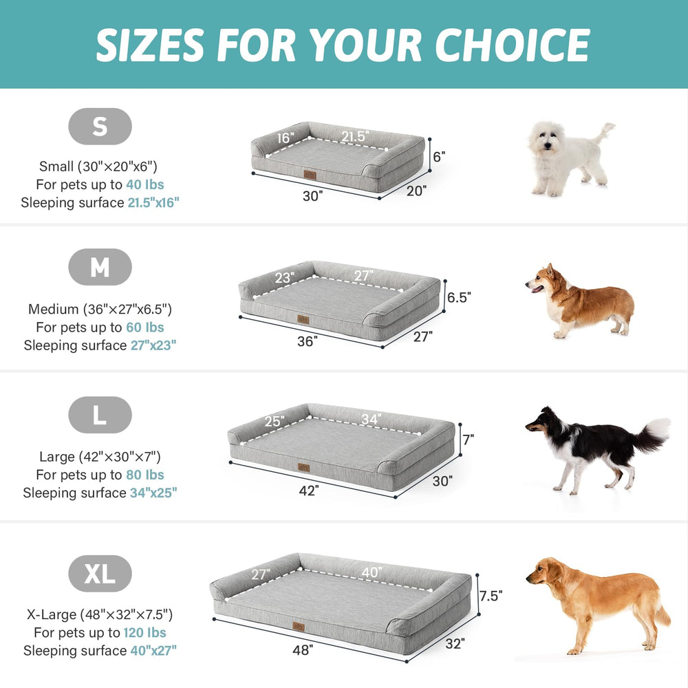COZY KISS Cama para Perro con funda lavable para limpieza rápida.