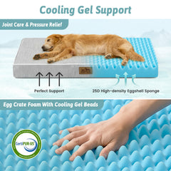 Forro impermeable integrado protege la espuma y mantiene la cama más fresca.