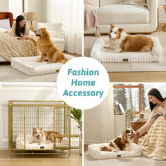 COZY KISS Cama con pelo faux de conejo para descanso suave y cálido.