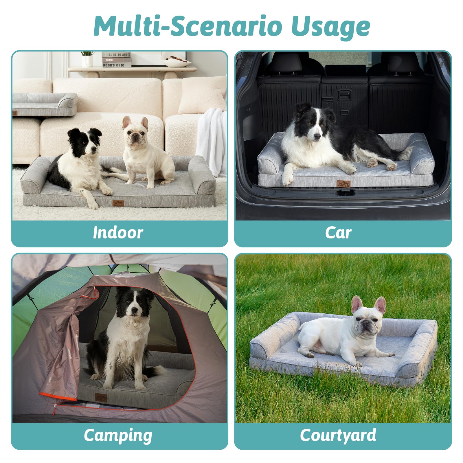 Cama XL COZY KISS ofrece amplio espacio para perros grandes.