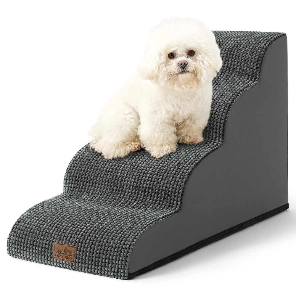 COZY KISS escalera de 4 pasos para perros, uso en sofá, ayuda a subir con seguridad