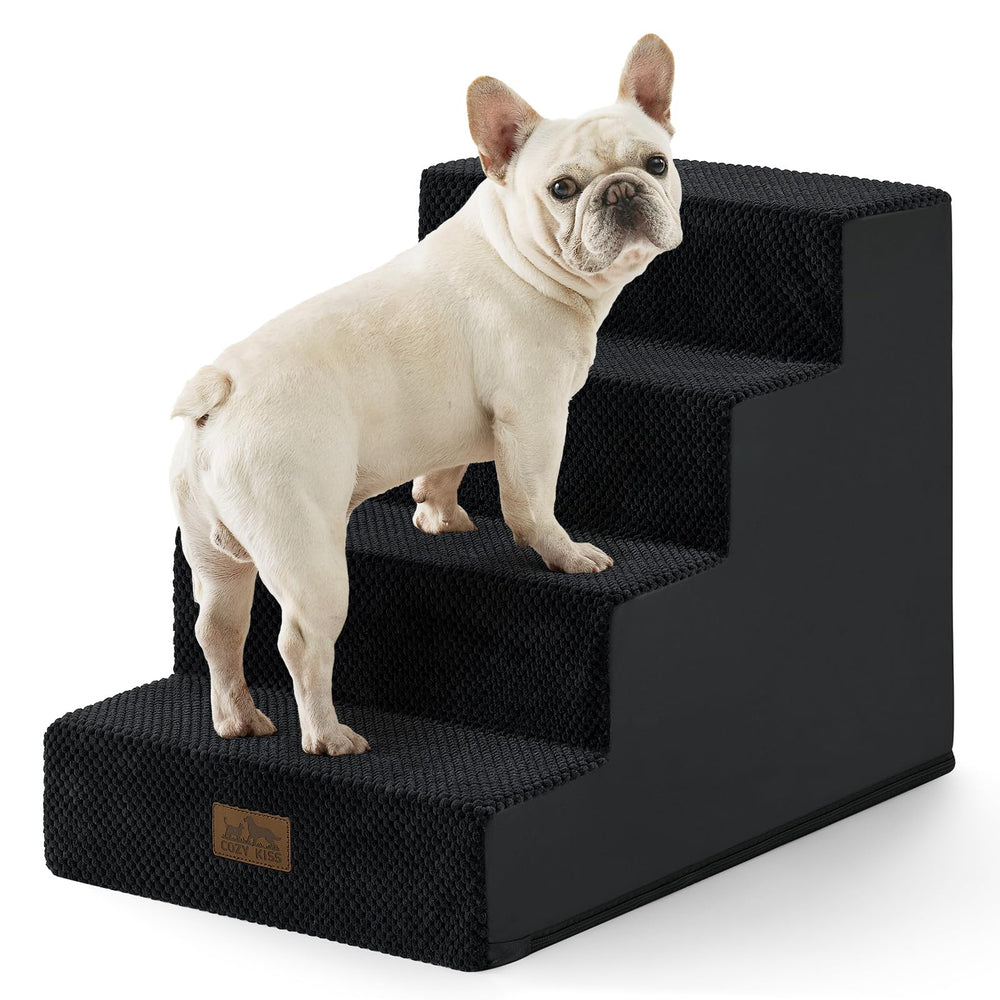 COZY KISS Escaleras para perro en cama: acceso seguro y cómodo.