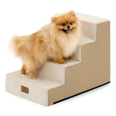 COZY KISS escalones para perros de 4 escalones junto al sofá, cómodo acceso