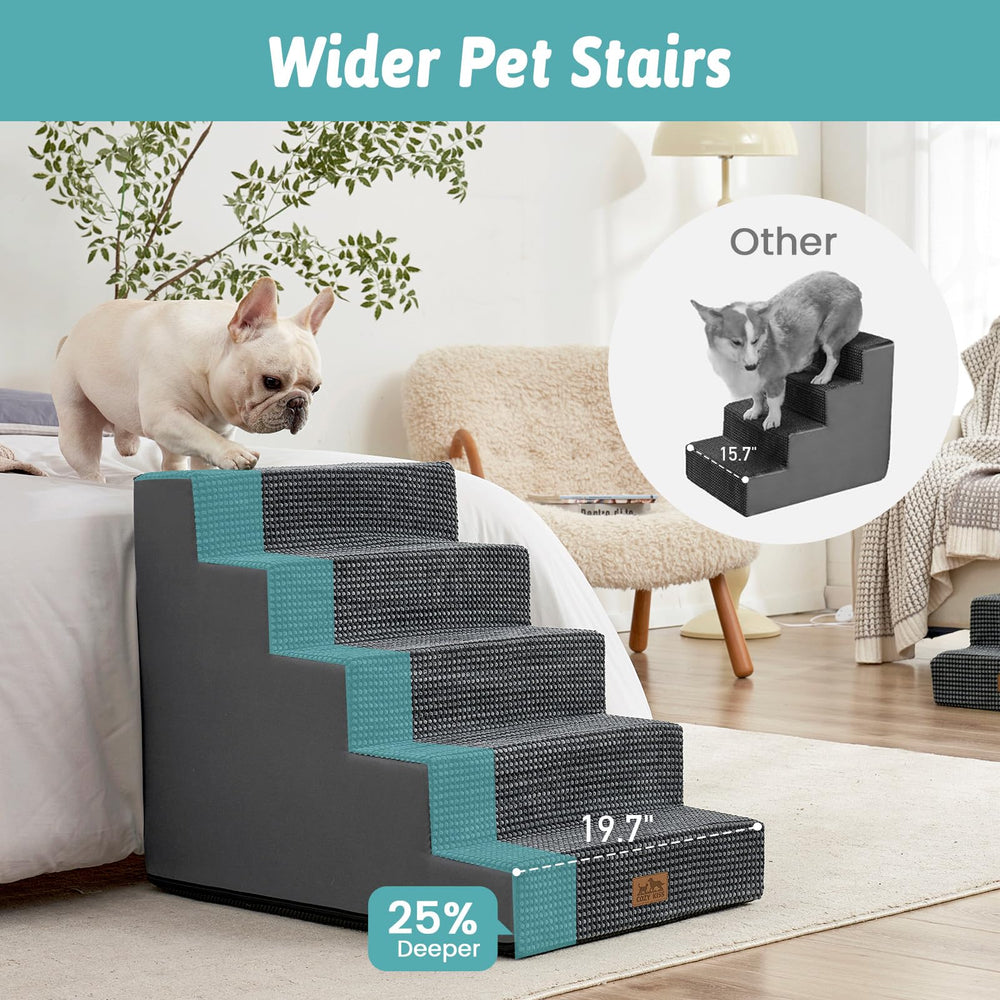 COZY KISS escalera para perros con anchura extra, mayor estabilidad