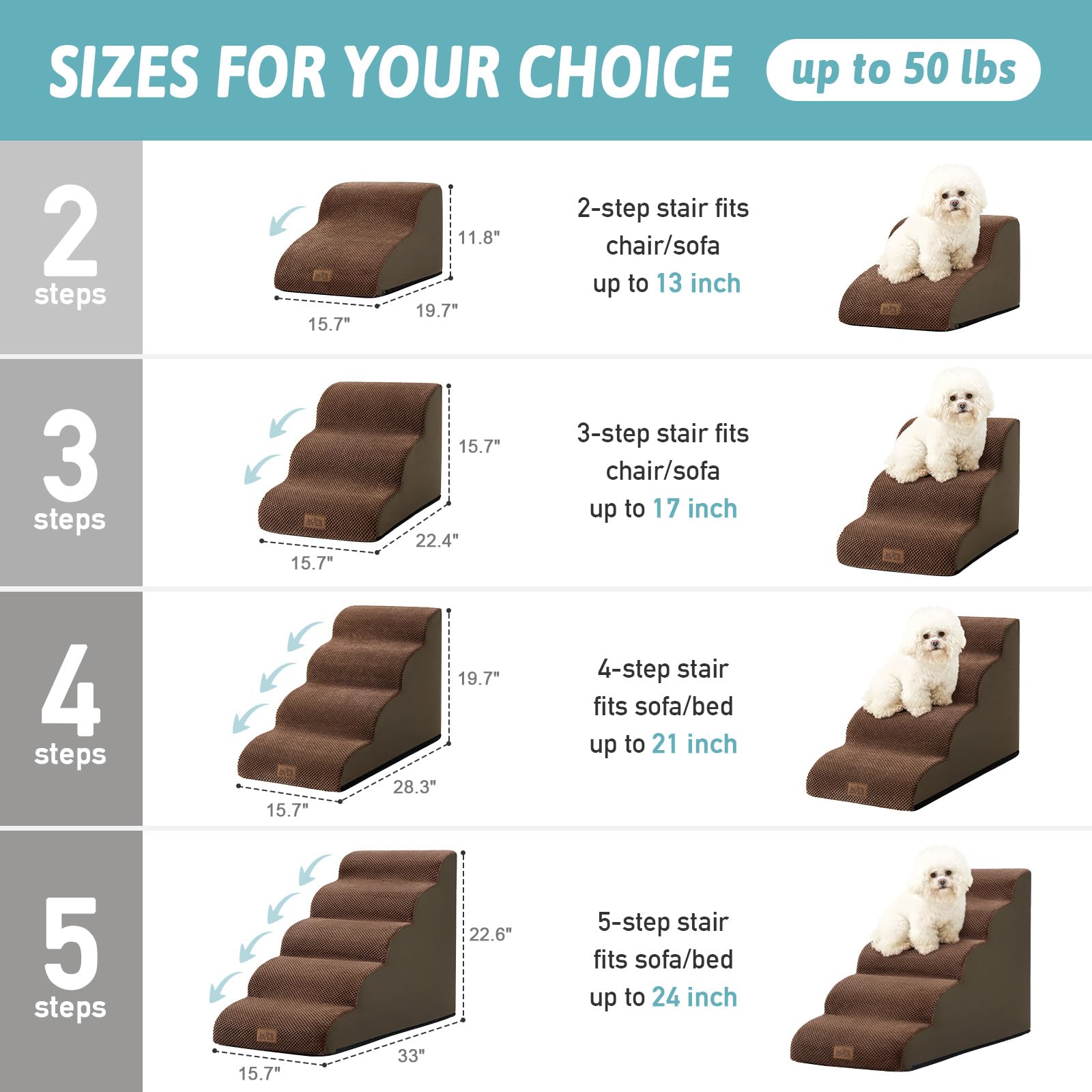 COZY KISS escalera para uso en sofá, superficie estable y curvada