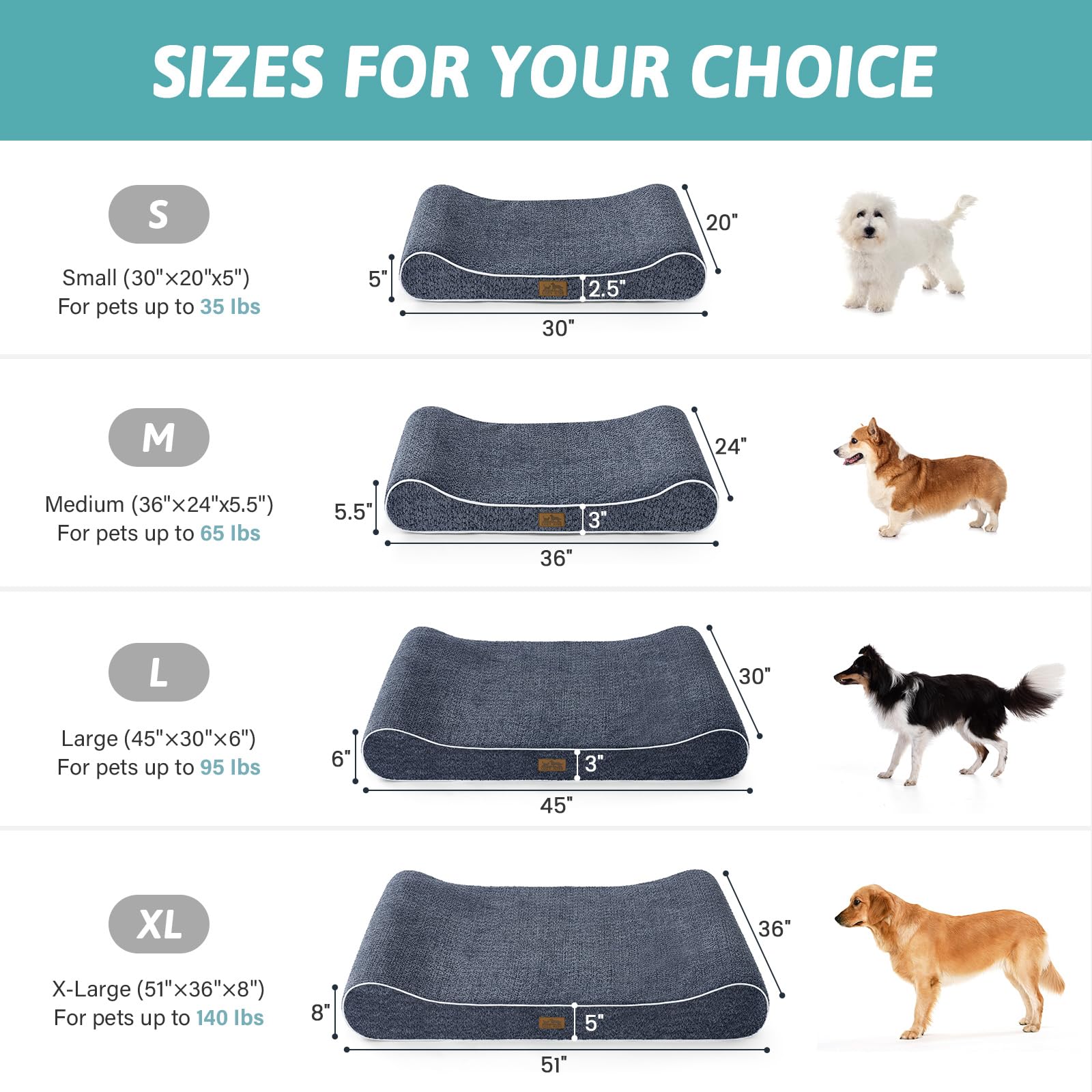 Funda desmontable lavable de COZY KISS para cama de perro XL