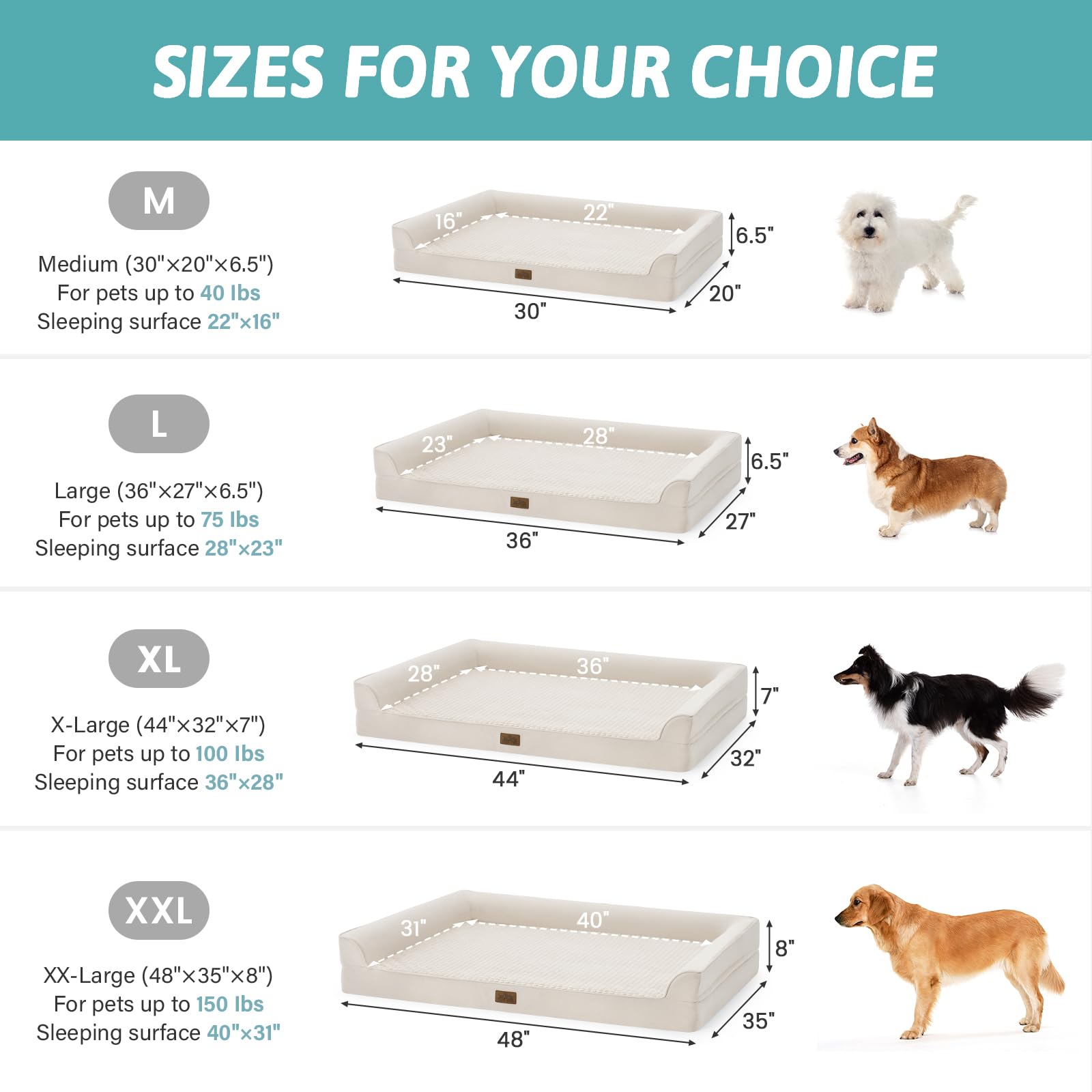 Sillón en U COZY KISS para perros, ofrece cabeza y cuello elevados para confort.