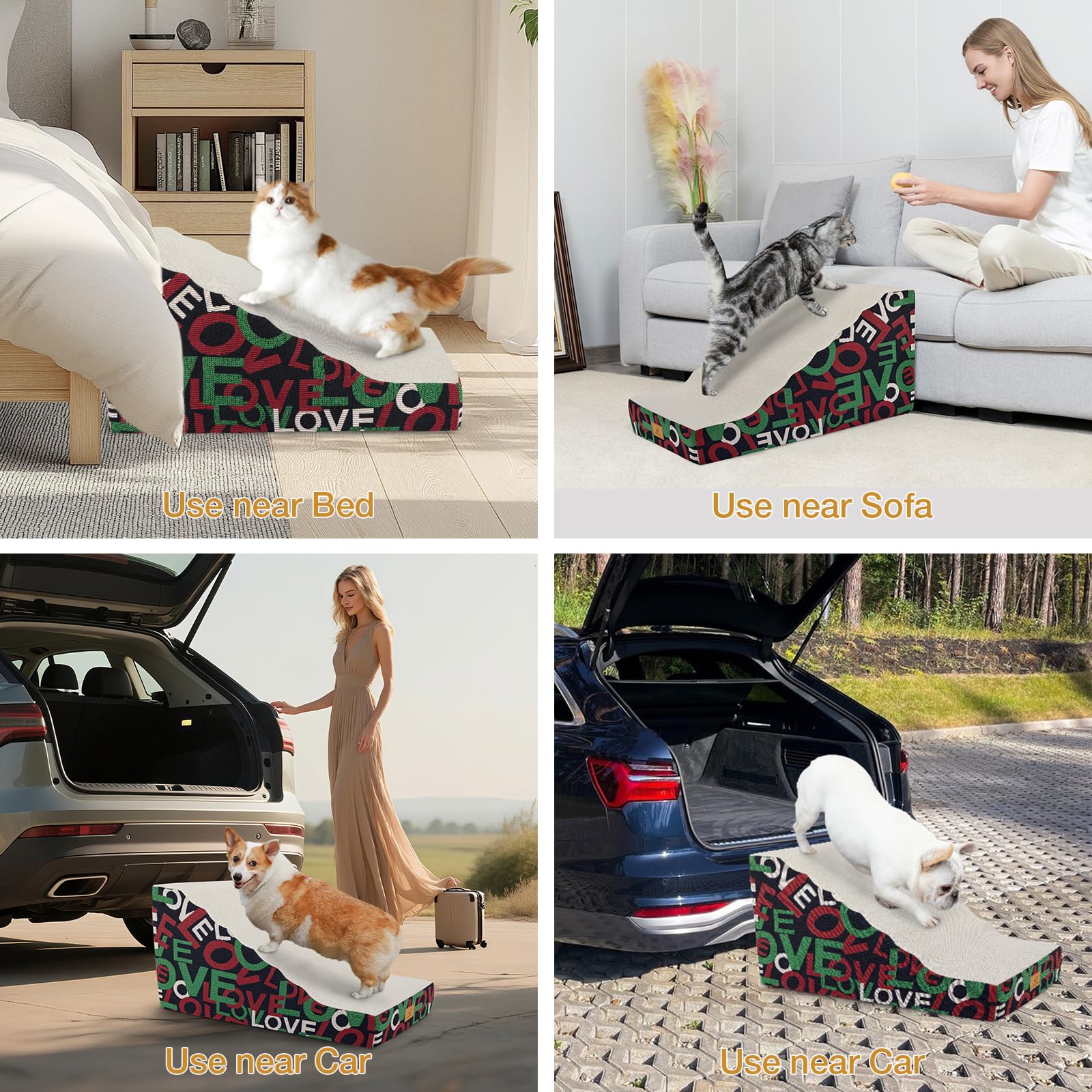 Cozy Tails uso versátil para coche, cama y sofá en casa.