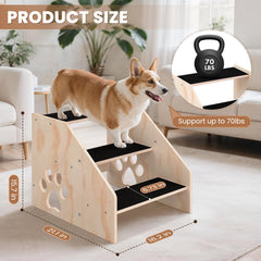 CozyLazy Escaleras para perros: pedal acolchado ofrece tracción y comodidad.