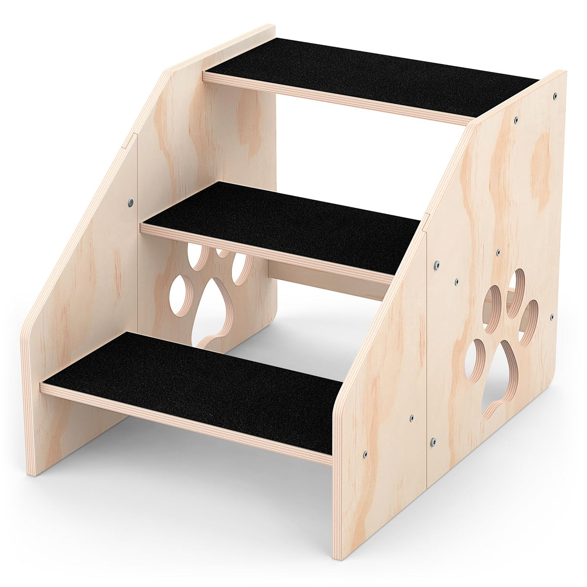 CozyLazy Escaleras para perros: vista frontal para subir a cama o sofá.
