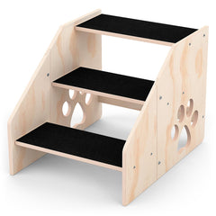 CozyLazy Escaleras para perros: vista frontal para subir a cama o sofá.