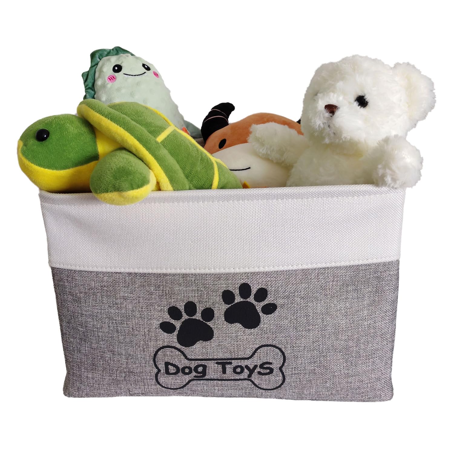 CPAKOWLGOO canasta-juguetes-perro-medidas-38x28x23cm ofrece amplio espacio para juguetes pequeños y medianos.