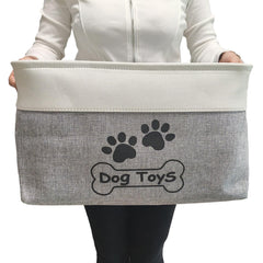 CPAKOWLGOO cesta-juguetes-perro-rectangular, diseño estable para ordenar juguetes del perro