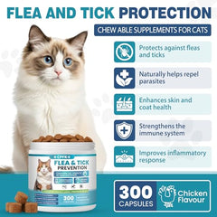 CPFK tabletas masticables para uso diario, ayuda a prevenir pulgas y garrapatas.