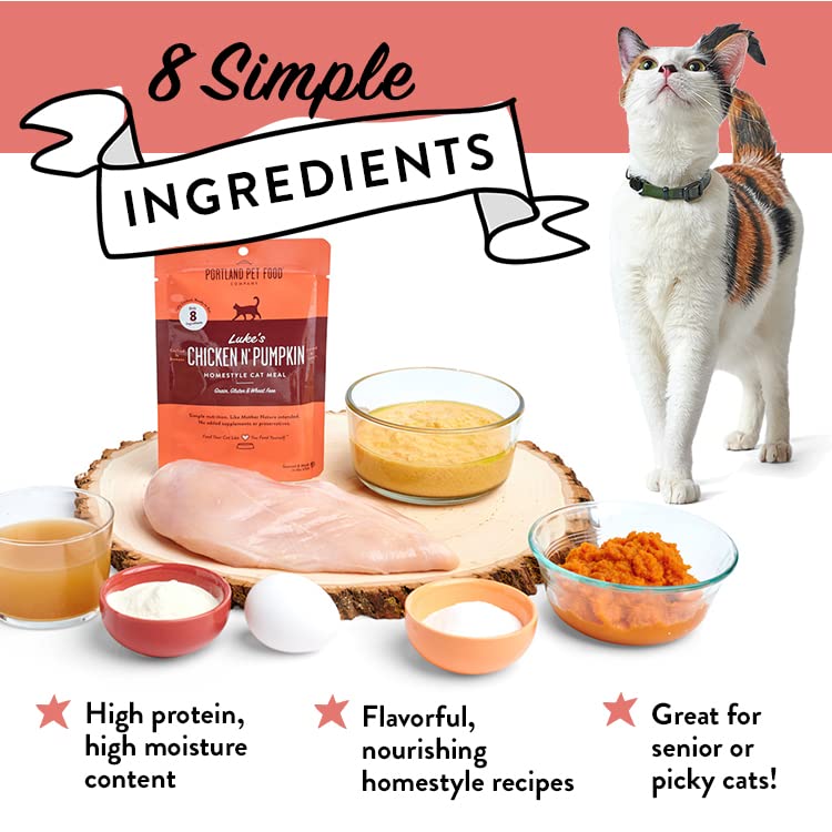Portland Pet Food Company – primer plano de bolsa con textura jugosa.