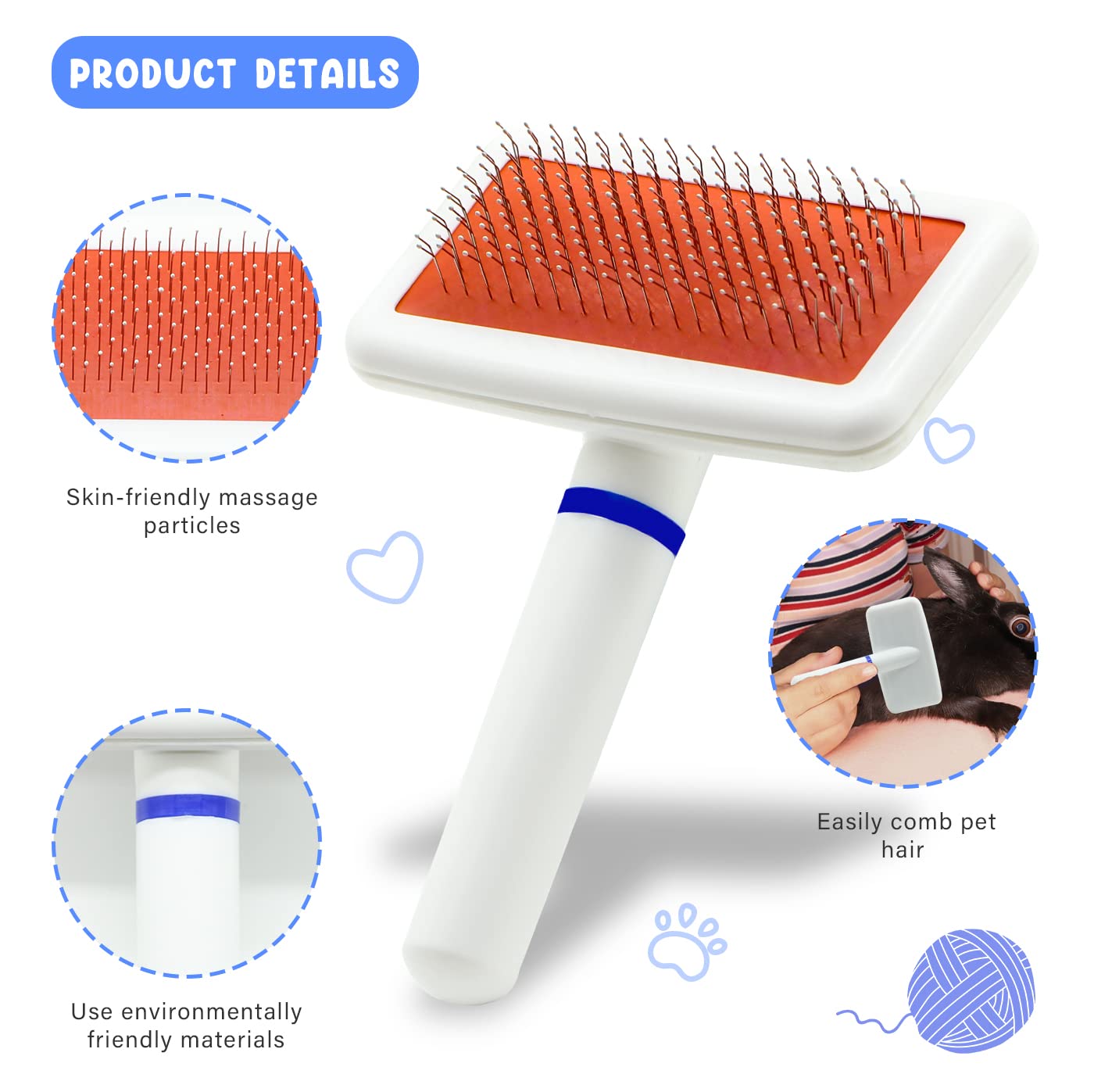 Crafterlife guante cepillo de goma con puntas para masajear y retirar pelo.