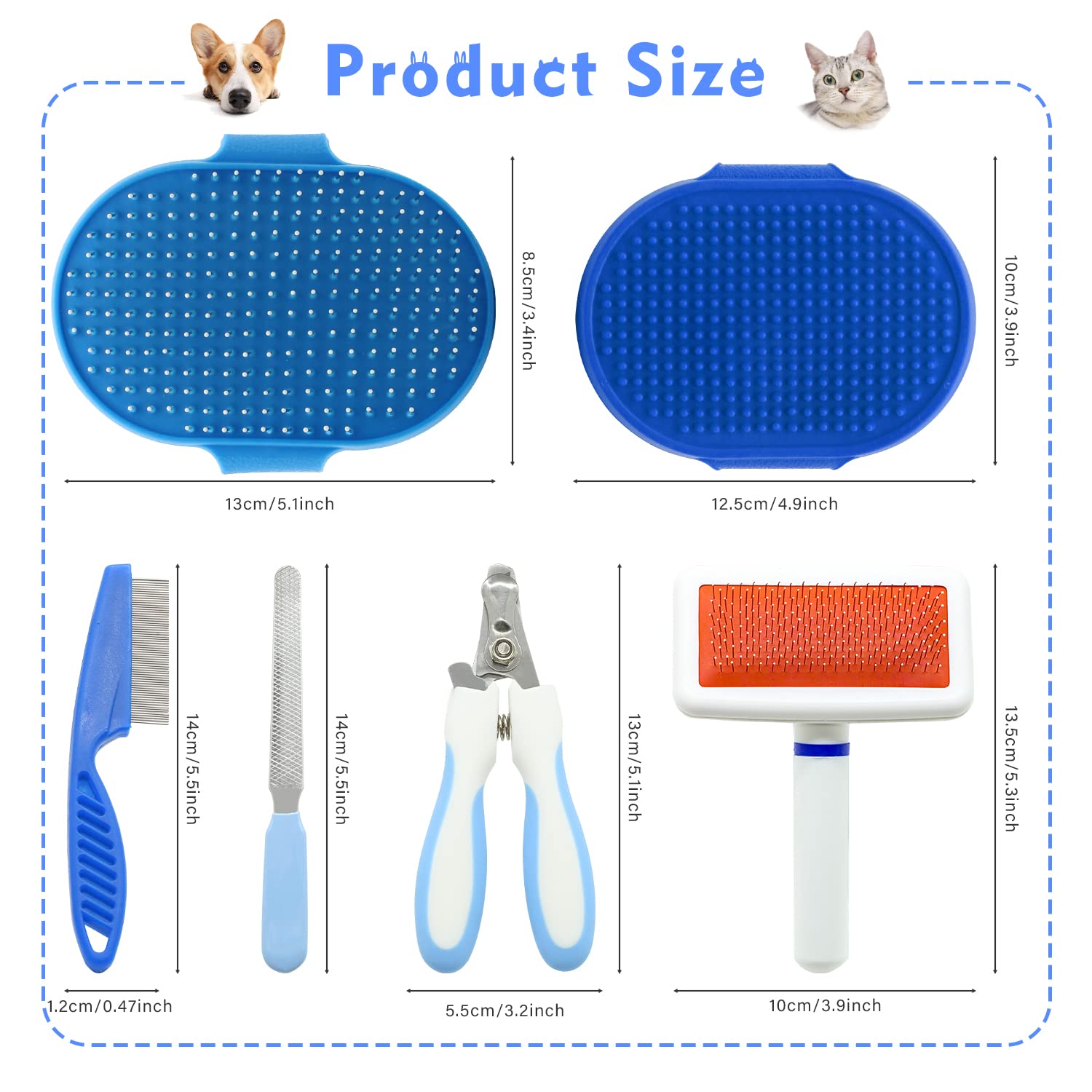 Crafterlife peine de agujas de acero para desenredar y eliminar nudos.