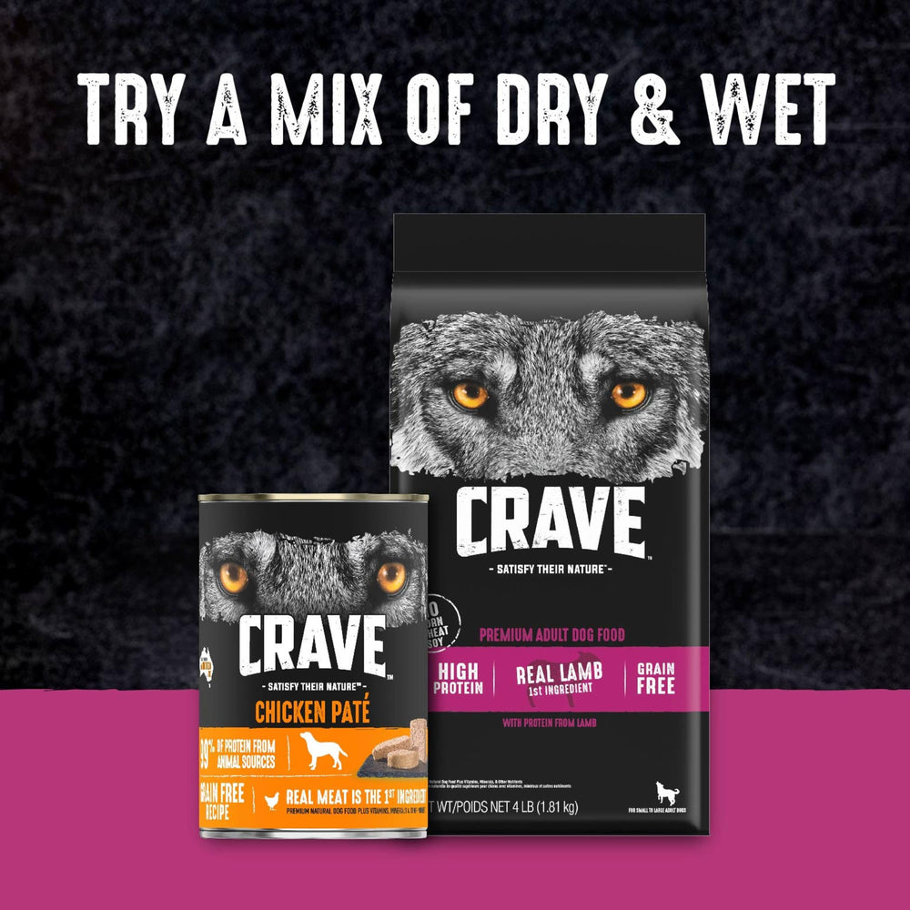 CRAVE bolsa de 4 libras facilita la alimentación diaria.