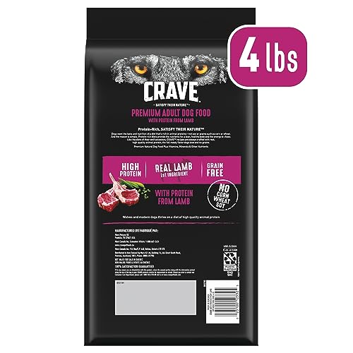 CRAVE proteína alta de cordero para perros activos y en crecimiento.